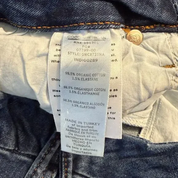 Good American Jeans Good Legs Crop Distressed Skinny Denim Women's Size 12/31 - Picture 7 of 10